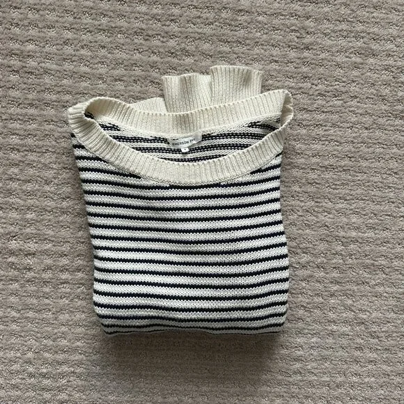 Emerson Fry, Carolyn Sweater - Navy Stripe Organic Cotton, Women's Size Small - Picture 7 of 7